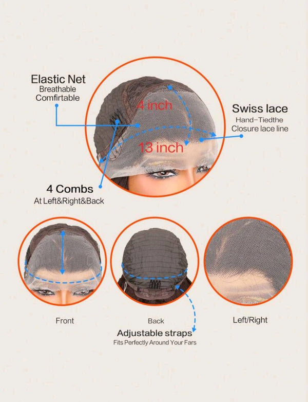 30” Brown Lace Front Wig – Natural Waves (Heat Resistant)