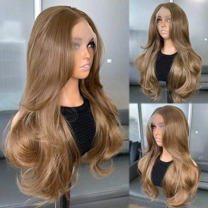 22” Brown Lace Front Wig – Kanekalon Hair