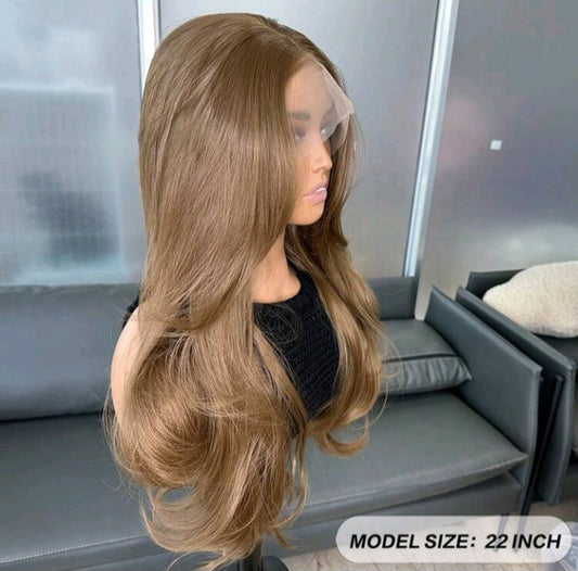 22” Brown Lace Front Wig – Kanekalon Hair