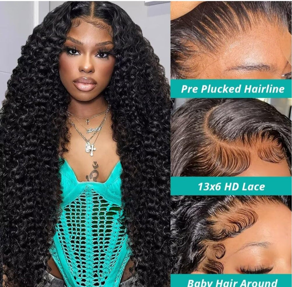 Glueless Deep Wave Lace Front Wig – Human Hair