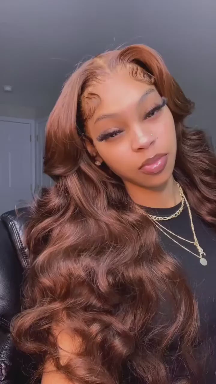 30” Brown Lace Front Wig – Natural Waves (Heat Resistant)